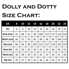 Dolly & Dotty - Annie mustapohjainen 50-luvun punainen polkadot kellomekko